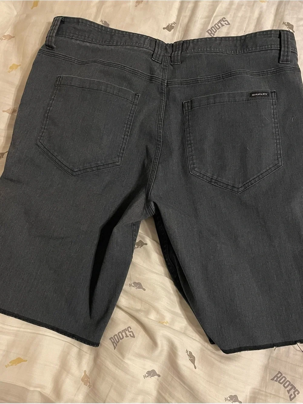 Oakley Men's Charcoal Black Jean-Style Shorts